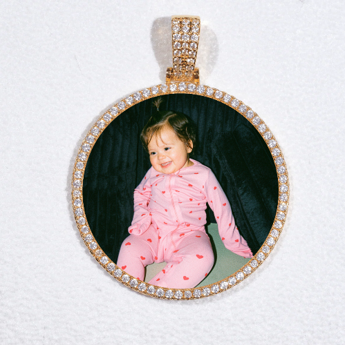 MEDIUM 3D CIRCLE CUSTOM PICTURE PENDANT