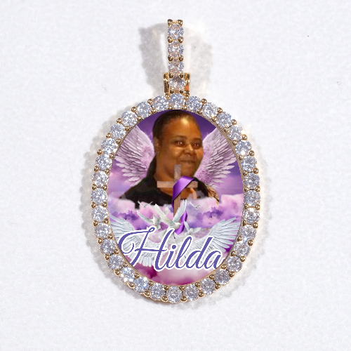 3D Oval Custom Picture Pendant