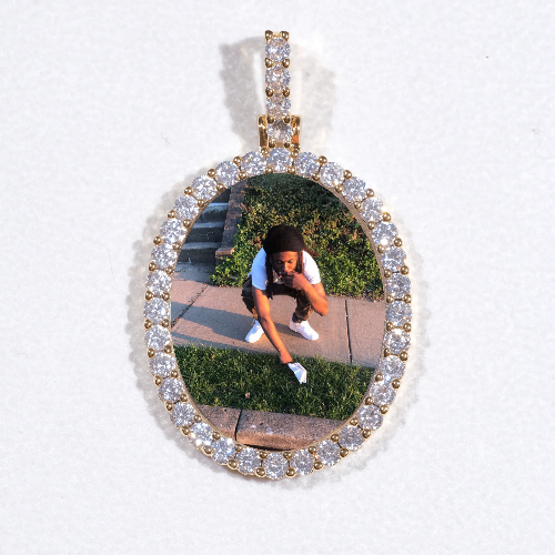 3D Oval Custom Picture Pendant