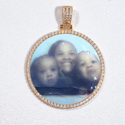 MEDIUM 3D CIRCLE CUSTOM PICTURE PENDANT