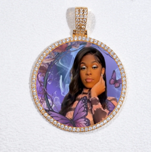 MEDIUM 3D CIRCLE CUSTOM PICTURE PENDANT