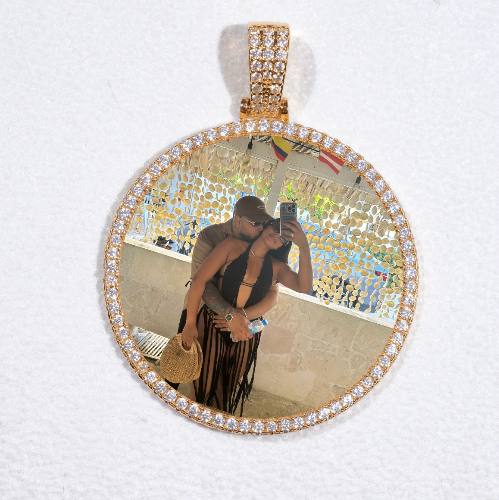 MEDIUM 3D CIRCLE CUSTOM PICTURE PENDANT