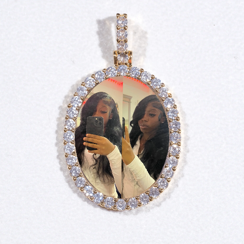 3D Oval Custom Picture Pendant