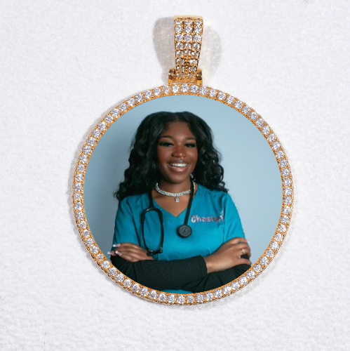 MEDIUM 3D CIRCLE CUSTOM PICTURE PENDANT