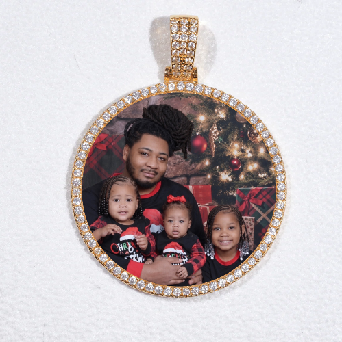MEDIUM 3D CIRCLE CUSTOM PICTURE PENDANT