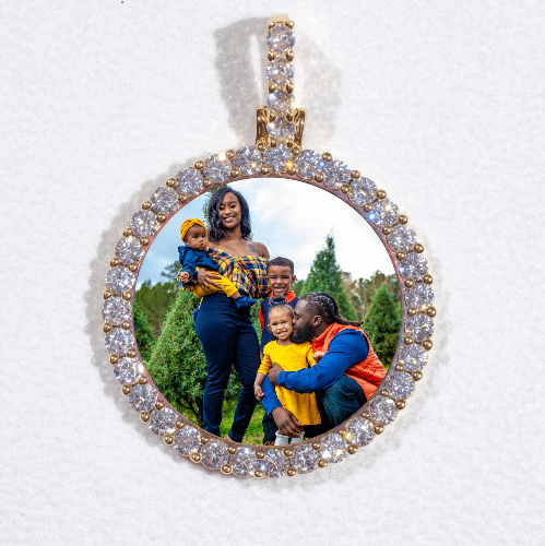 3D CIRCLE CUSTOM PICTURE PENDANT SMALL SIZE