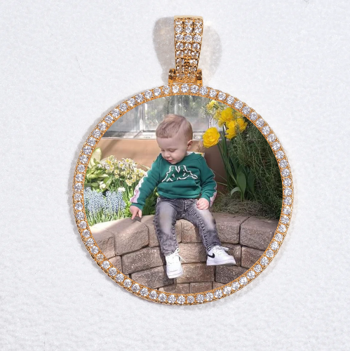 MEDIUM 3D CIRCLE CUSTOM PICTURE PENDANT
