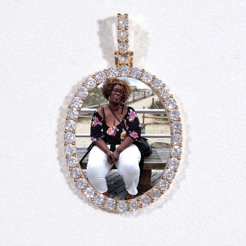 3D Oval Custom Picture Pendant