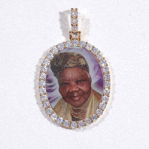 3D Oval Custom Picture Pendant
