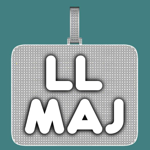CUSTOM LETTER NECKLACE 3D BIG SQUARE