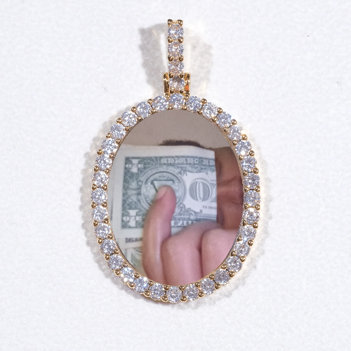 3D Oval Custom Picture Pendant