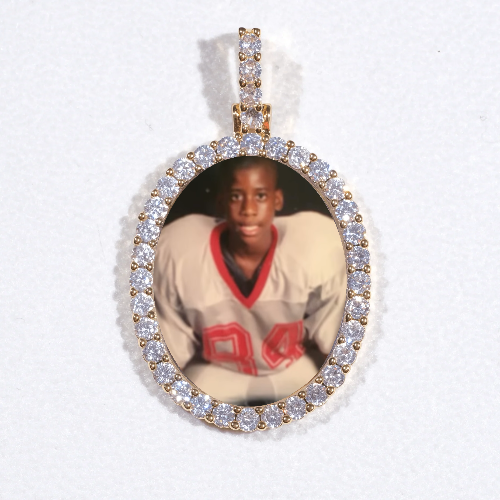 3D Oval Custom Picture Pendant