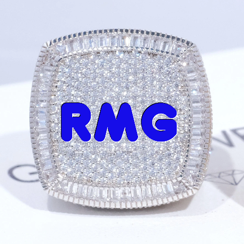 CUSTOM LETTER 3D ICED RING
