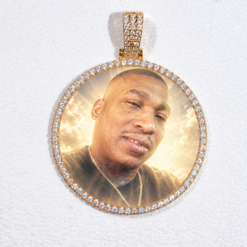MEDIUM 3D CIRCLE CUSTOM PICTURE PENDANT