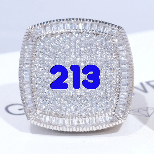 CUSTOM LETTER 3D ICED RING