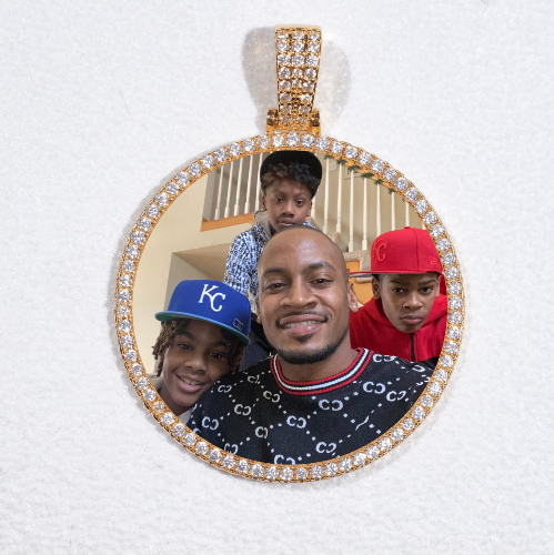 MEDIUM 3D CIRCLE CUSTOM PICTURE PENDANT