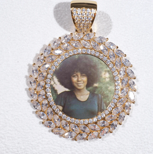 Large 3D Wheat Ear Custom Picture Pendant
