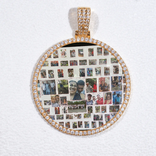 MEDIUM 3D CIRCLE CUSTOM PICTURE PENDANT