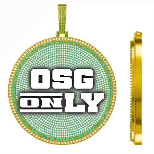 CUSTOM LETTER NECKLACE 3D BIG DISC