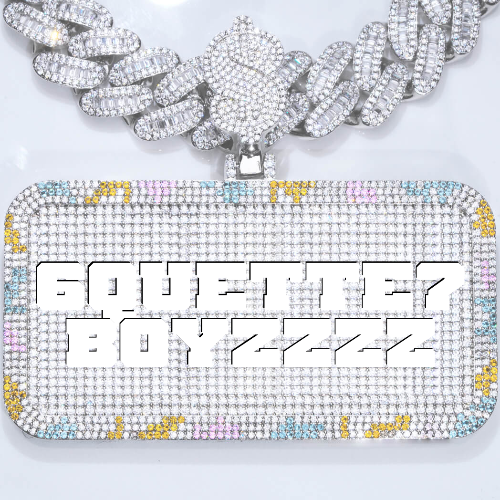 CUSTOM LETTER NECKLACE 3D COLORFUL SQUARE