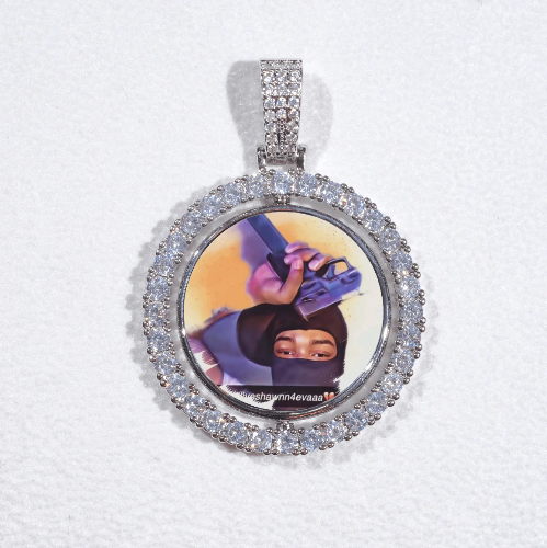 3D Spinning 2-Faced Custom Picture Pendant