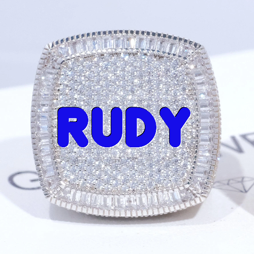 CUSTOM LETTER 3D ICED RING