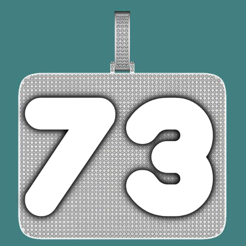 CUSTOM LETTER NECKLACE 3D BIG SQUARE
