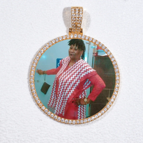 MEDIUM 3D CIRCLE CUSTOM PICTURE PENDANT