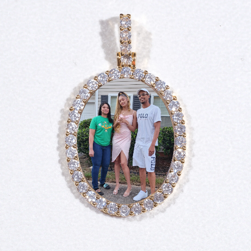 3D Oval Custom Picture Pendant