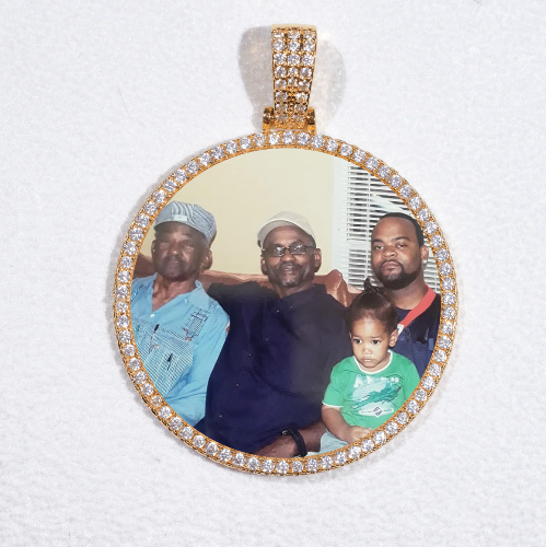 MEDIUM 3D CIRCLE CUSTOM PICTURE PENDANT