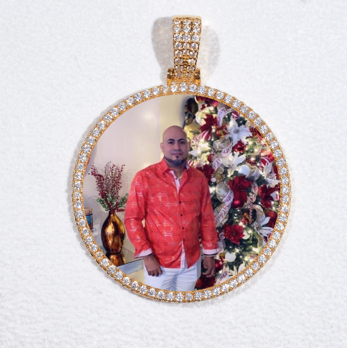 MEDIUM 3D CIRCLE CUSTOM PICTURE PENDANT