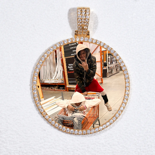 MEDIUM 3D CIRCLE CUSTOM PICTURE PENDANT