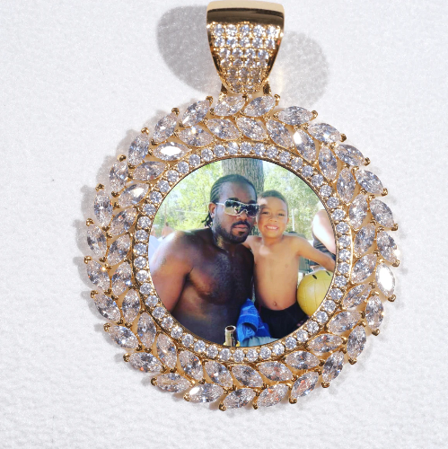 Large 3D Wheat Ear Custom Picture Pendant