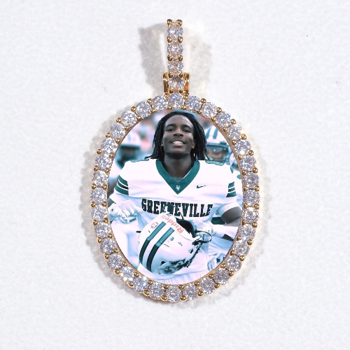 3D Oval Custom Picture Pendant