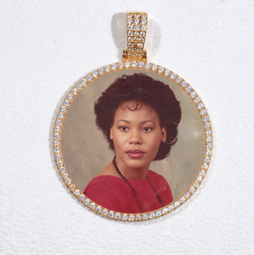 MEDIUM 3D CIRCLE CUSTOM PICTURE PENDANT