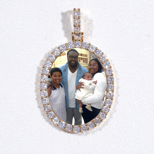 3D Oval Custom Picture Pendant