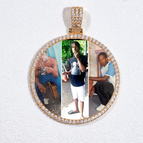 MEDIUM 3D CIRCLE CUSTOM PICTURE PENDANT