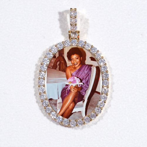 3D Oval Custom Picture Pendant