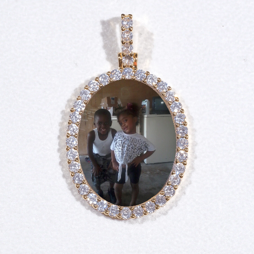 3D Oval Custom Picture Pendant