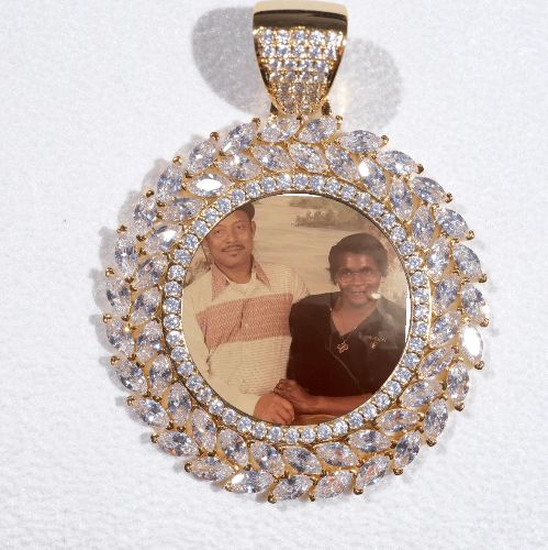 Large 3D Wheat Ear Custom Picture Pendant