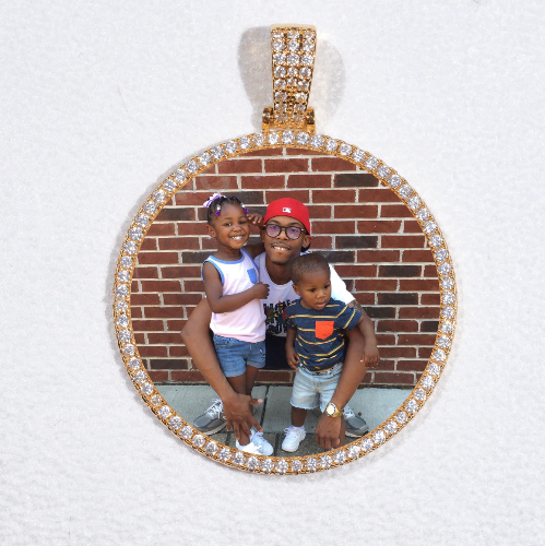 MEDIUM 3D CIRCLE CUSTOM PICTURE PENDANT
