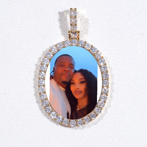 3D Oval Custom Picture Pendant