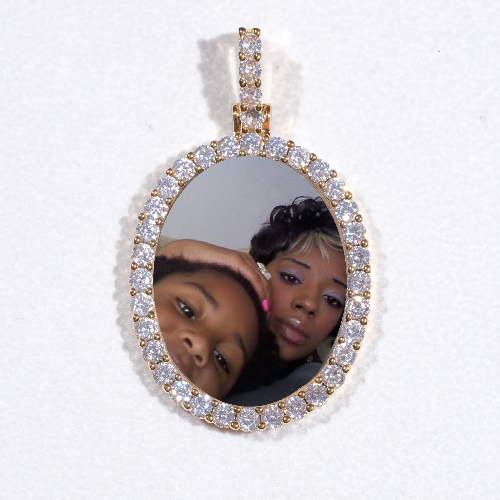 3D Oval Custom Picture Pendant