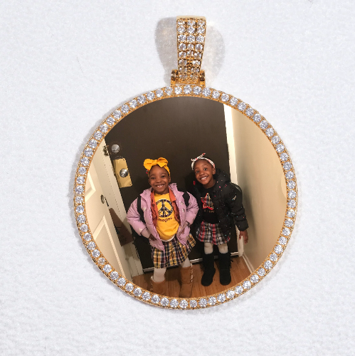 MEDIUM 3D CIRCLE CUSTOM PICTURE PENDANT