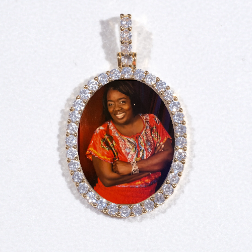 3D Oval Custom Picture Pendant