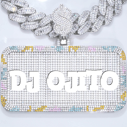 CUSTOM LETTER NECKLACE 3D COLORFUL SQUARE