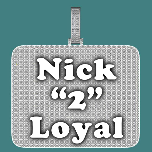 CUSTOM LETTER NECKLACE 3D BIG SQUARE