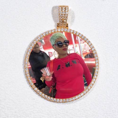 MEDIUM 3D CIRCLE CUSTOM PICTURE PENDANT