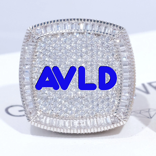 CUSTOM LETTER 3D ICED RING