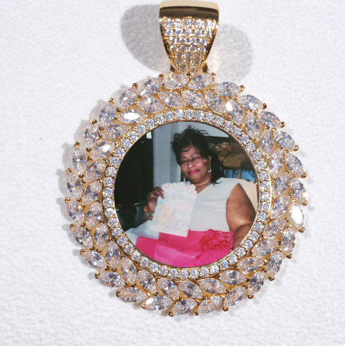 Large 3D Wheat Ear Custom Picture Pendant